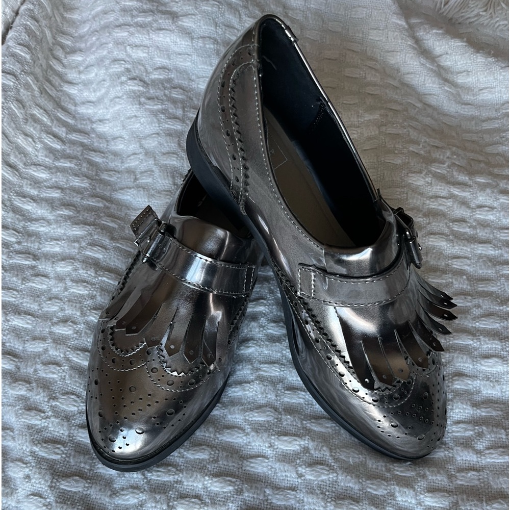 Sole Diva Metallic buckle loafers size 8 rubber bottom women’s or unisex